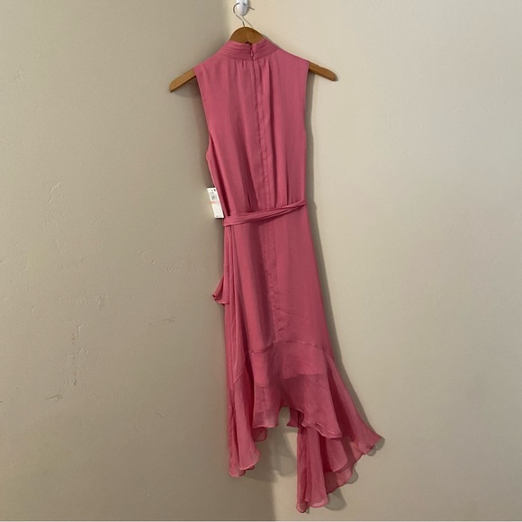 NWT CeCe Sweet Rose Halter Neck Asymmetrical Ruffle Hem Midi Dress 2 - Picture 14 of 16